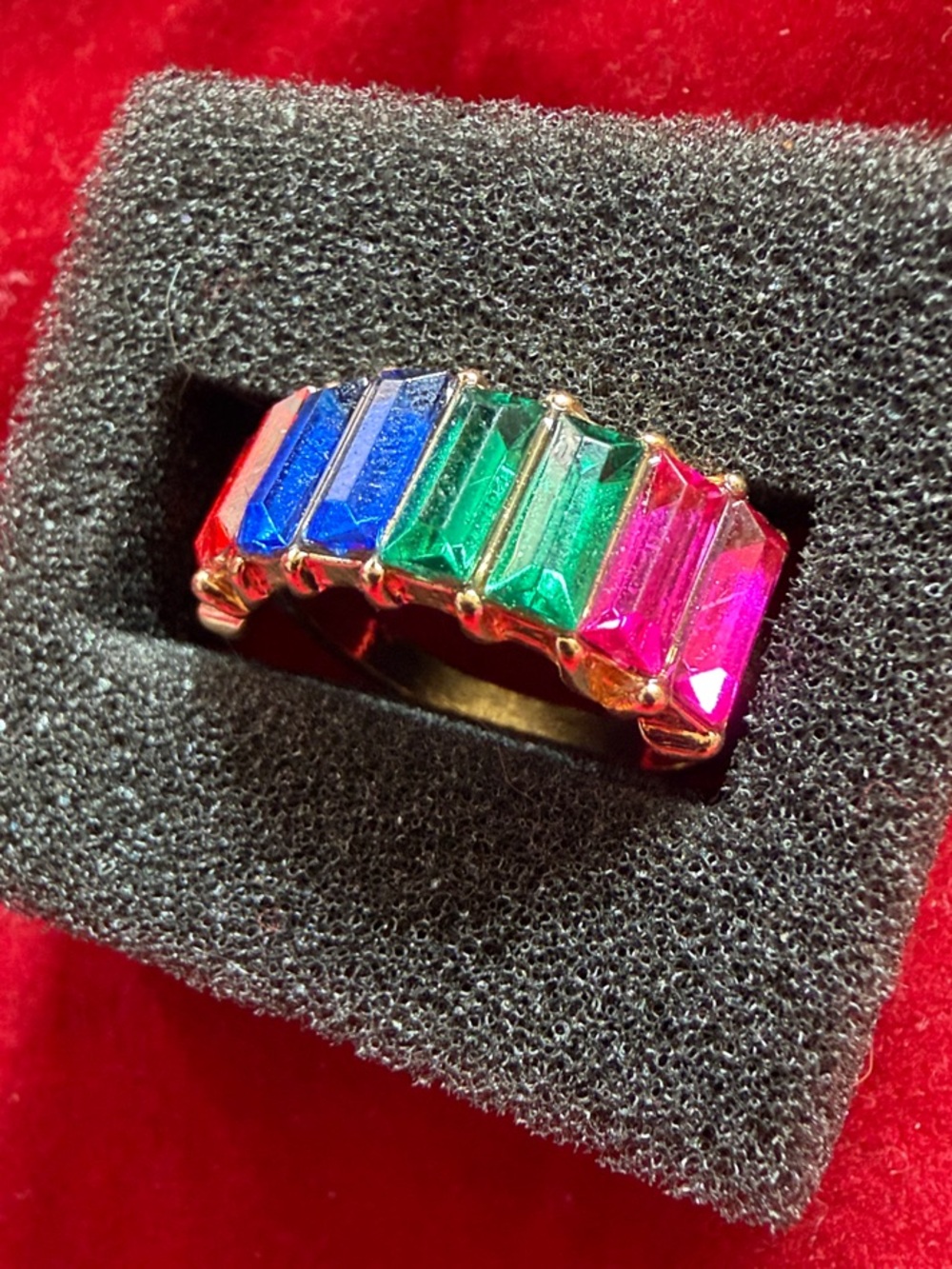 Multicolor Bar Ring, SZ 7.5, (J296)